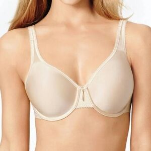 Wacoal 855192 Nude Basic Beauty Full Figure Seamless Bra Size 34G (Bundle of 2)